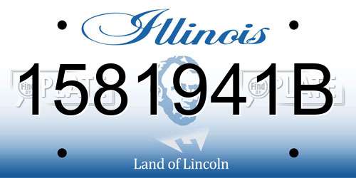 1581941B Illinois License Plate