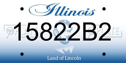 15822B2 Illinois License Plate