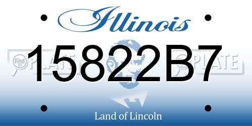 15822B7 Illinois License Plate