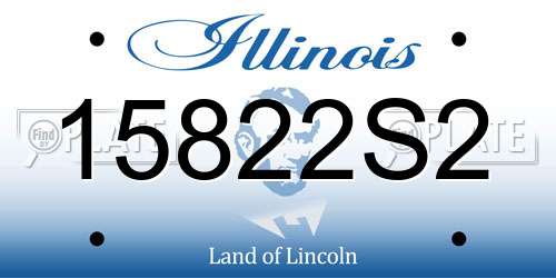 15822S2 Illinois License Plate