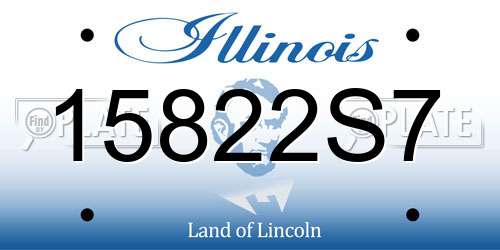 15822S7 Illinois License Plate