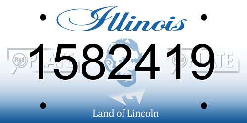 1582419 Illinois License Plate
