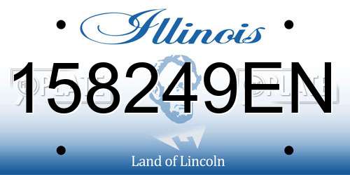 158249EN Illinois License Plate