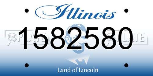 1582580 Illinois License Plate