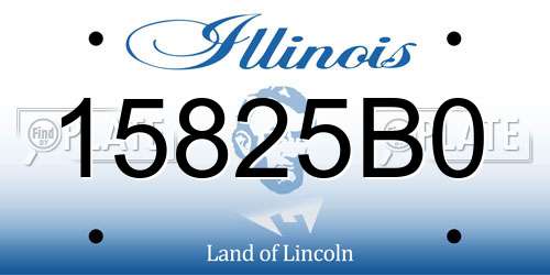 15825B0 Illinois License Plate