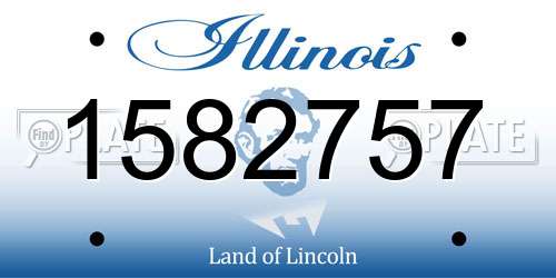 1582757 Illinois License Plate