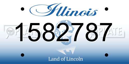 1582787 Illinois License Plate