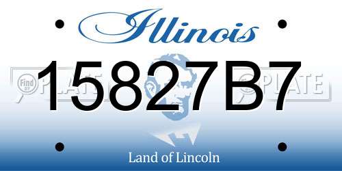15827B7 Illinois License Plate