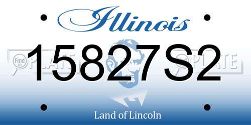 15827S2 Illinois License Plate