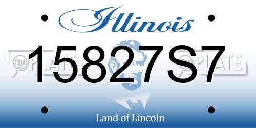 15827S7 Illinois License Plate