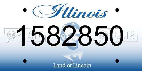 1582850 Illinois License Plate