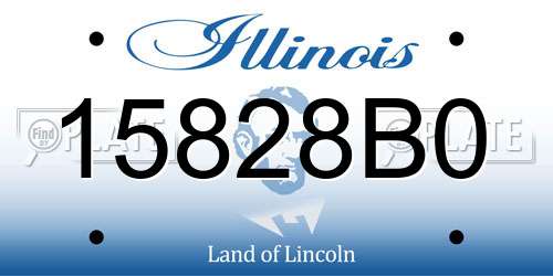 15828B0 Illinois License Plate