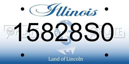 15828S0 Illinois License Plate