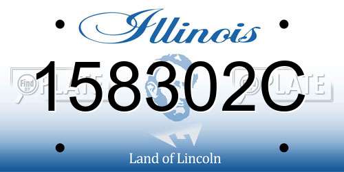 158302C Illinois License Plate