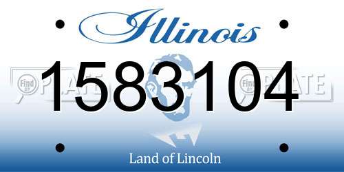 1583104 Illinois License Plate