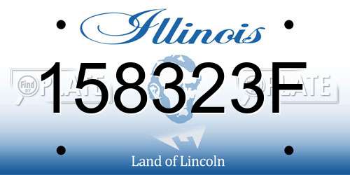 158323F Illinois License Plate