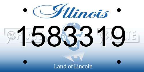 1583319 Illinois License Plate