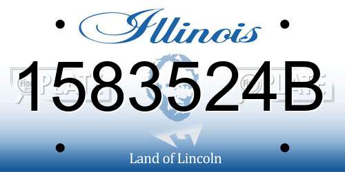 1583524B Illinois License Plate