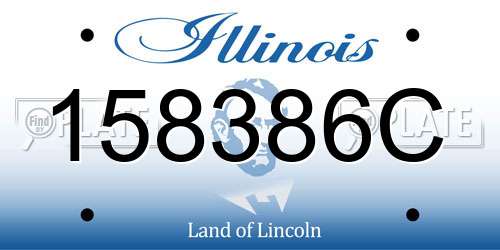 158386C Illinois License Plate
