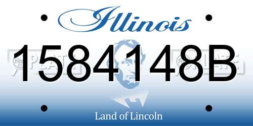 1584148B Illinois License Plate