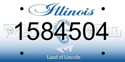 1584504 Illinois License Plate