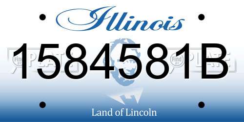 1584581B Illinois License Plate