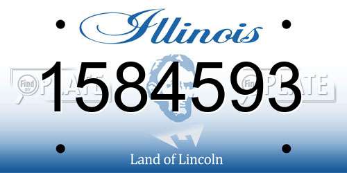 1584593 Illinois License Plate