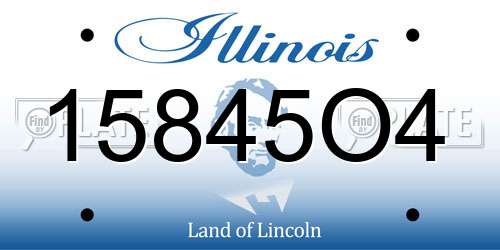 15845O4 Illinois License Plate
