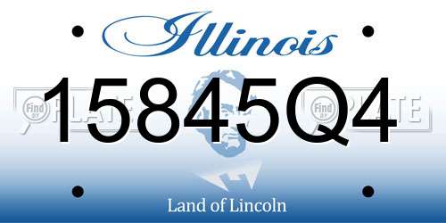 15845Q4 Illinois License Plate