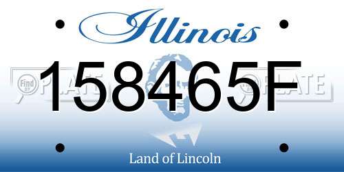 158465F Illinois License Plate