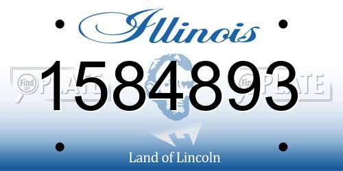 1584893 Illinois License Plate