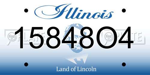 15848O4 Illinois License Plate