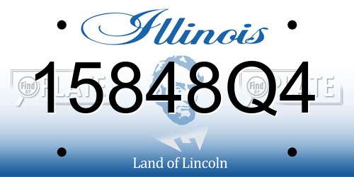 15848Q4 Illinois License Plate