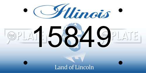 15849 Illinois License Plate