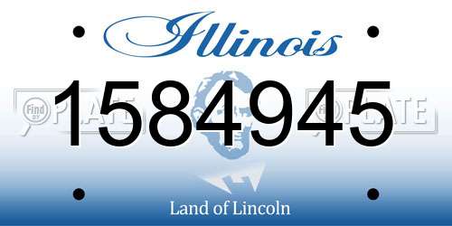 1584945 Illinois License Plate