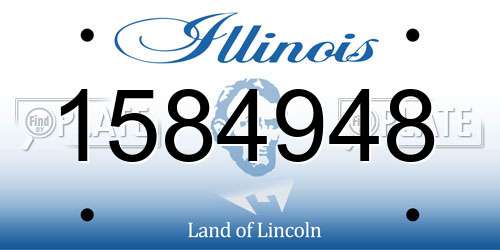 1584948 Illinois License Plate