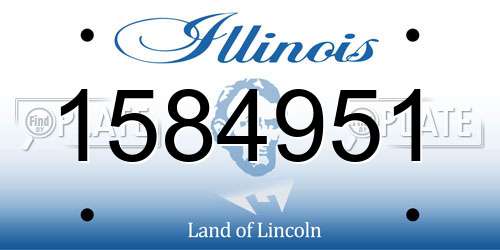 1584951 Illinois License Plate