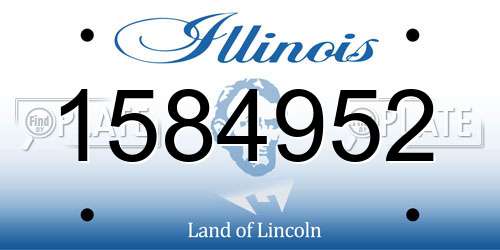 1584952 Illinois License Plate