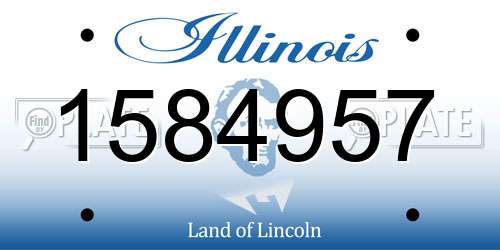1584957 Illinois License Plate