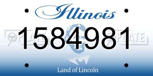1584981 Illinois License Plate