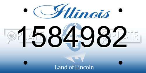 1584982 Illinois License Plate