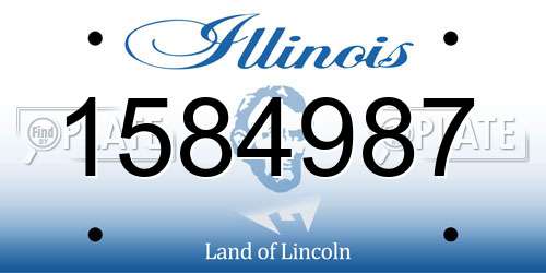 1584987 Illinois License Plate