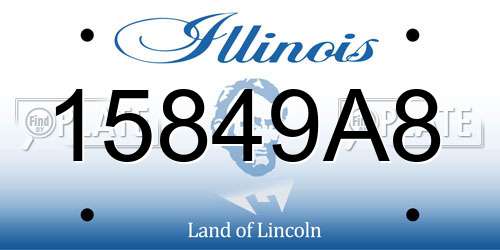 15849A8 Illinois License Plate