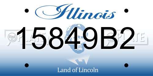 15849B2 Illinois License Plate