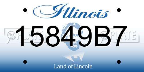 15849B7 Illinois License Plate