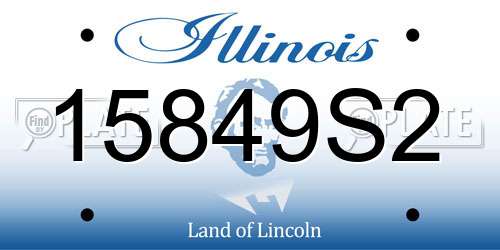 15849S2 Illinois License Plate