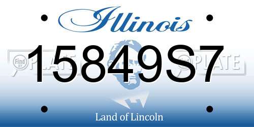15849S7 Illinois License Plate