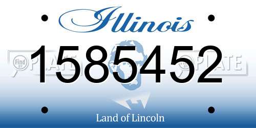 1585452 Illinois License Plate