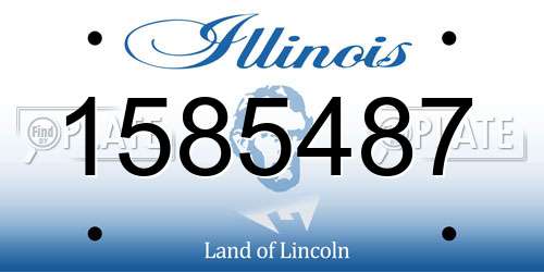 1585487 Illinois License Plate