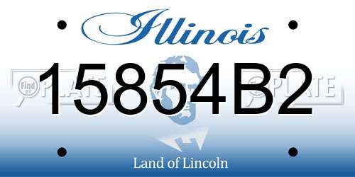 15854B2 Illinois License Plate